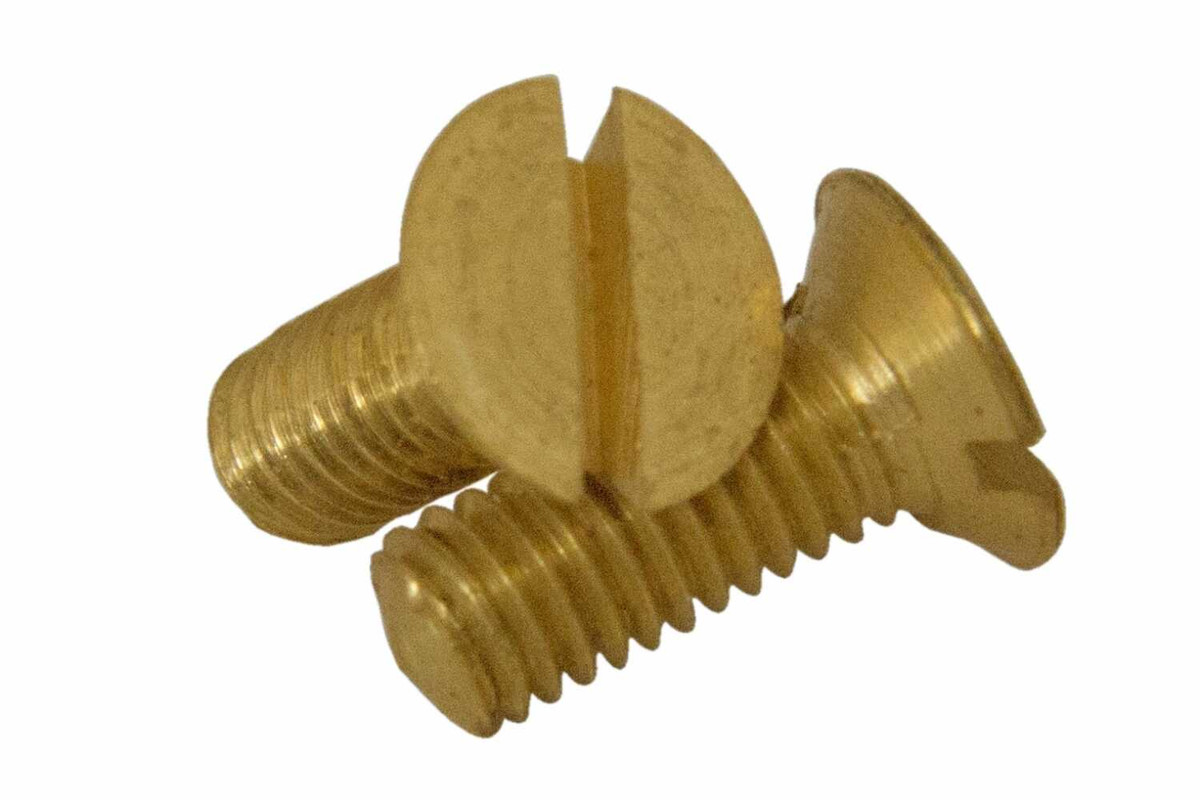 Гвинт, головка потайна M6x12 4.8 шліц прямий (PL), цинк жовтий